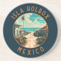 Isla Holbox Mexico Travel Art Vintage
