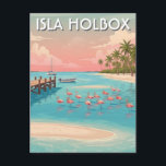 Isla Holbox Mexico Travel Beach Postcard<br><div class="desc">Isla Holbox, off the northern coast of Mexico’s Yucatán Peninsula, is a low-lying island where sandy streets, pastel houses, and swaying palms set a distinctly unhurried pace. The island is fringed by shallow, crystal-clear water that shifts from pale turquoise to milky blue, and long sandbars stretch into the sea at...</div>