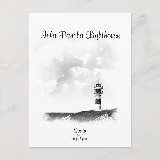 ISLA PANCHA LIGHTHOUSE, SPAIN POSTCARD (Front)