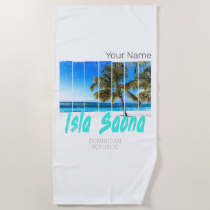 Isla Saona Dominican Republic Beach Vintage Design Towel