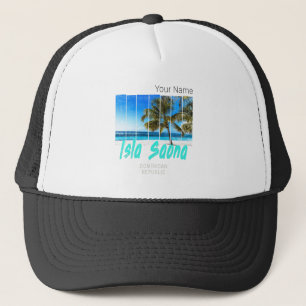 Isla Saona Dominican Republic Beach Vintage Design Trucker Hat