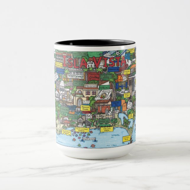 Isla Vista Map Coffee Mug (Center)