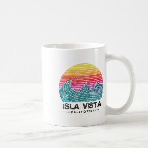 Isla Vista Surfing Waves Beach Retro California Su Coffee Mug