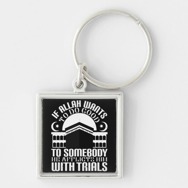 Islam - If Allah Wants To Do Good Keychain (Front)