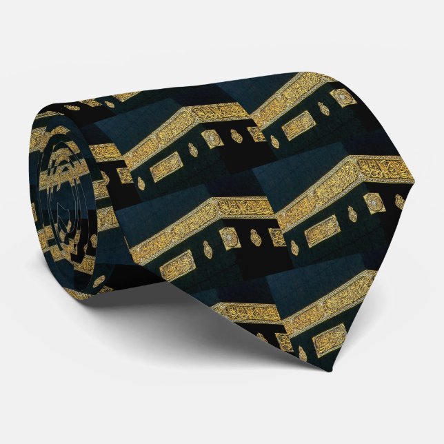 Islam Islamic Hajj Eid al Fitr Adha Mubarak Arabic Tie (Rolled)