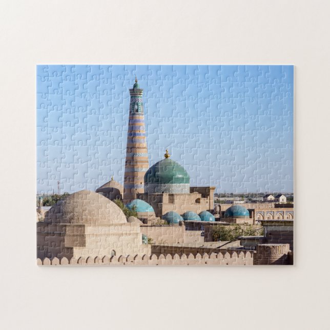 Islam Khodja Minaret & mosque - Khiva, Uzbekistan Jigsaw Puzzle (Horizontal)
