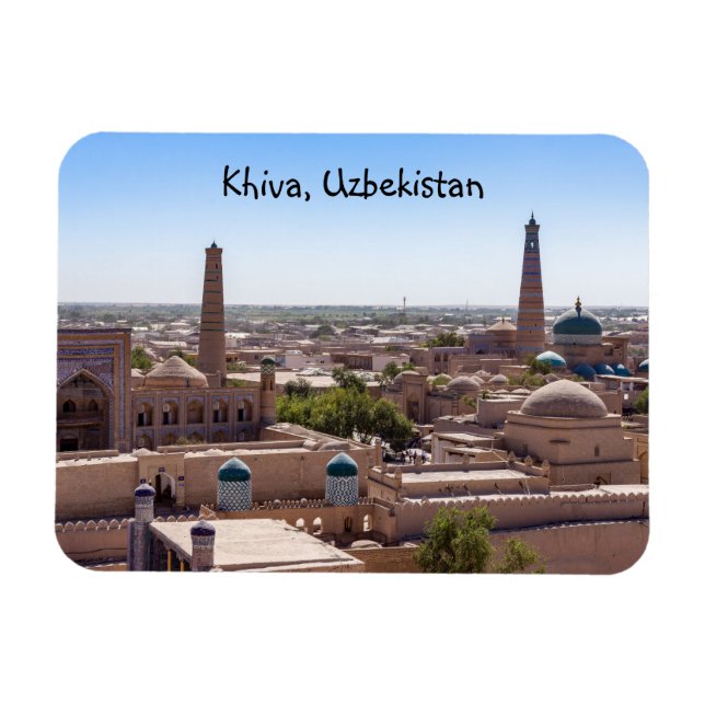 Islam Khodja Mosque and Citadel Kunya-ark - Khiva Magnet (Horizontal)