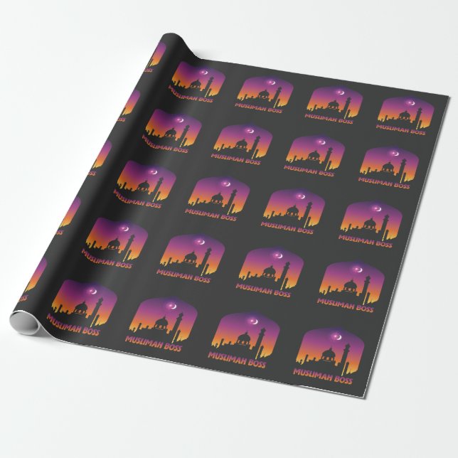 Islam Muslimah Boss Religious Arabic Muslim Wrapping Paper (Unrolled)