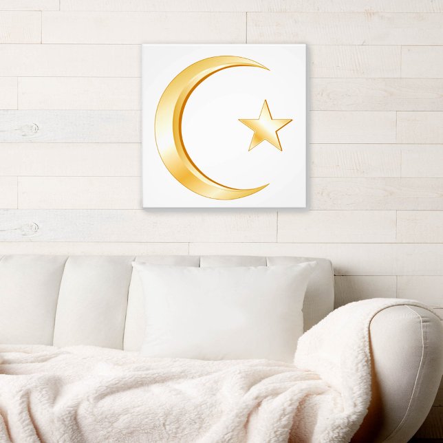 Islam Symbol Canvas Art (Islam Symbol Canvas Art
Crescent moon and star, symbol of Islam. )