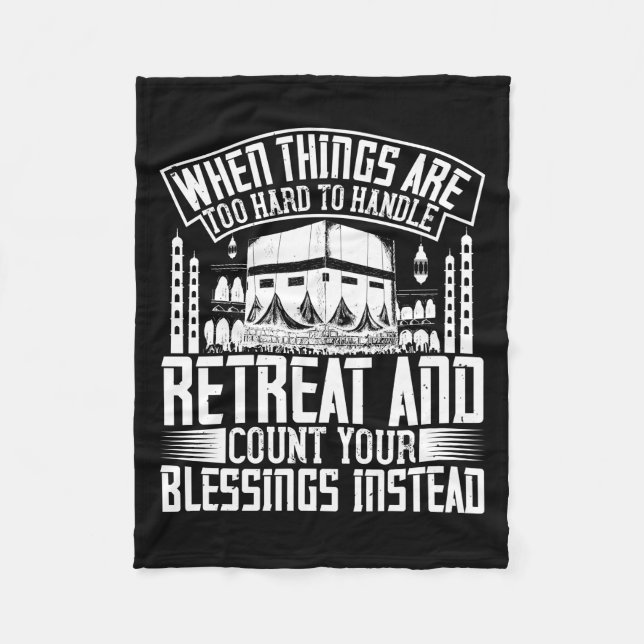 Islam - When Things Are Too Hard Too Handle Fleece Blanket (Front)