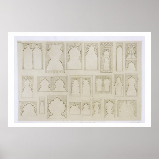 Islamic and Moorish arch designs for balconies, wi Poster (Front)