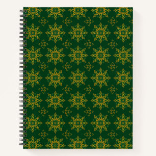 Islamic Arabesque Gold Emerald Notebook