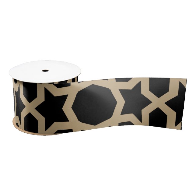 Islamic Arabic Geometric Pattern Design Abstract  Satin Ribbon (Spool)