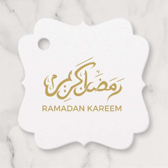 Islamic Arabic Ramadan Kareem Favour Tags (Front)
