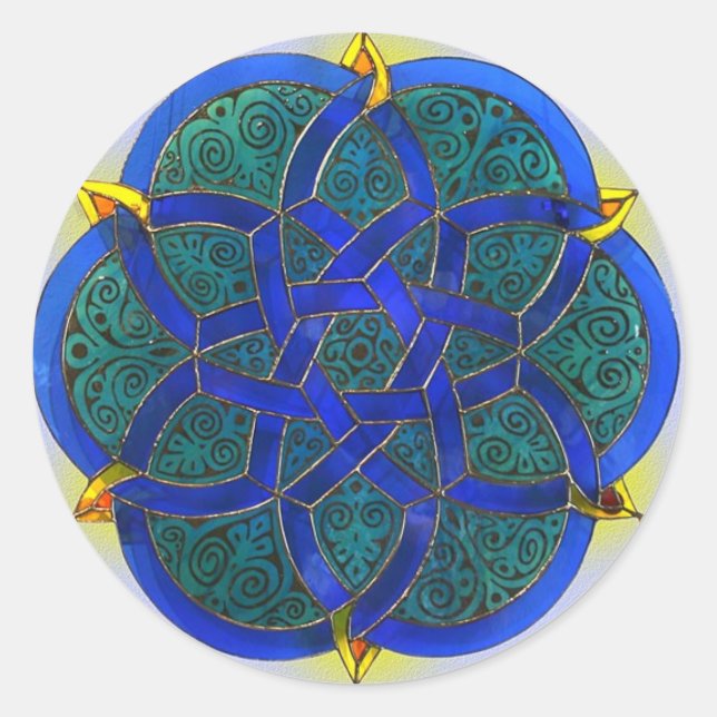 Islamic Art Classic Round Sticker (Front)