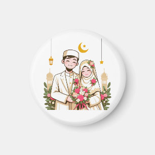 Islamic Art Nikah Muslim Groom And Bridle Islamic Magnet