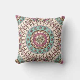 Islamic Art: Vintage Decorative Seamless Throw Pillow