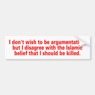 islamic belief bumper sticker