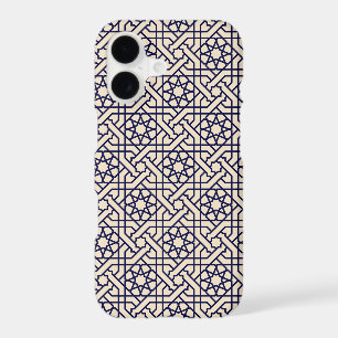 Islamic Blue White Moroccan Geometric Pattern