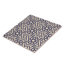Islamic Blue White Moroccan Geometric Pattern