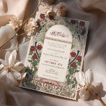 Islamic Burgundy Wedding Art Nouveau Mucha Invitation<br><div class="desc">Islamic Art Nouveau Vintage wedding invitations by Alphonse Mucha in a floral, romantic, and whimsical design. Victorian flourishes complement classic art deco fonts. Please enter your custom information, and you're done. If you wish to change the design further, simply click the blue "Customize It" button. Thank you so much for...</div>