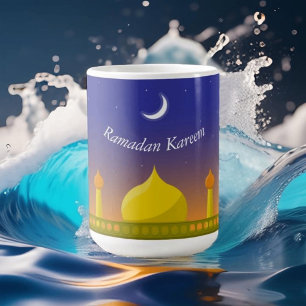 Islamic Crescent Ramadan Kareem Typographic Art Coffee Mug