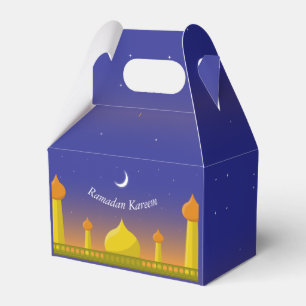 Islamic Crescent Ramadan Kareem Typographic Art Favor Box