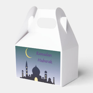 Islamic Crescent Ramadan Kareem Typographic Art Favor Box