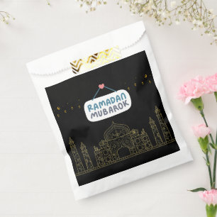 Islamic Crescent Ramadan Kareem Typographic Art Favour Bag