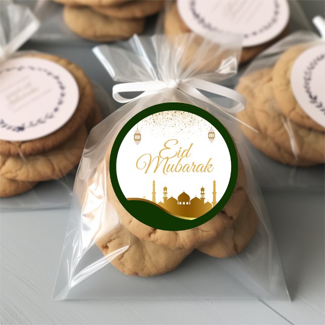 Islamic Eid Greeting Sticker – Gold Confetti (Creator Uploaded)