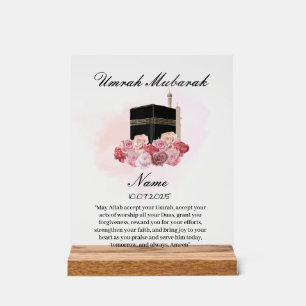 Islamic floral acrylic umrah Mubarak  Sign