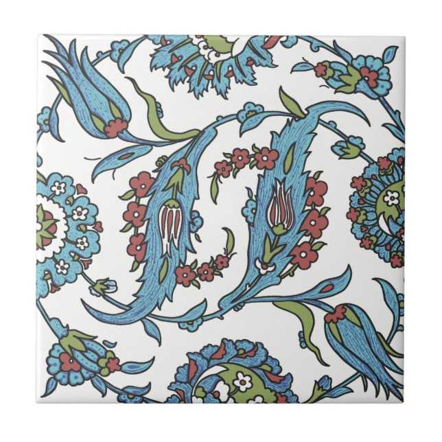 Islamic Floral Ceramic Tile #1 (Front)
