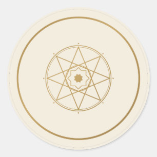 Islamic Geometric Medallion Cream Gold Sticker