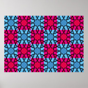 Islamic geometric motifs, which are very niceabstr poster