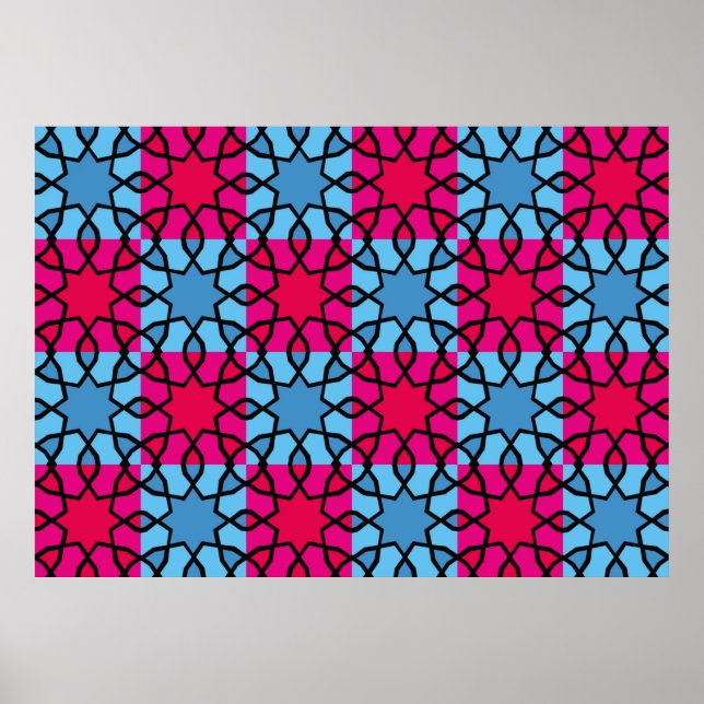 Islamic geometric motifs, which are very niceabstr poster (Front)