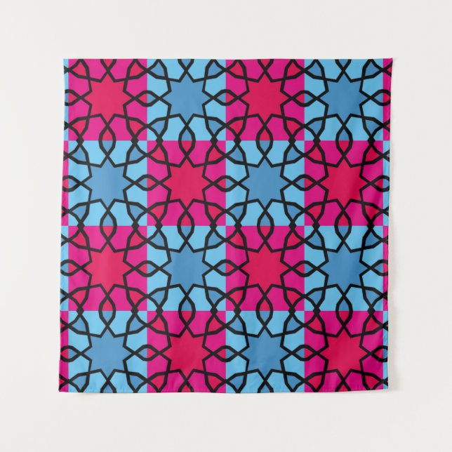 Islamic geometric motifs, which are very niceabstr tapestry (Front)