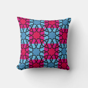 Islamic geometric motifs, which are very niceabstr throw pillow