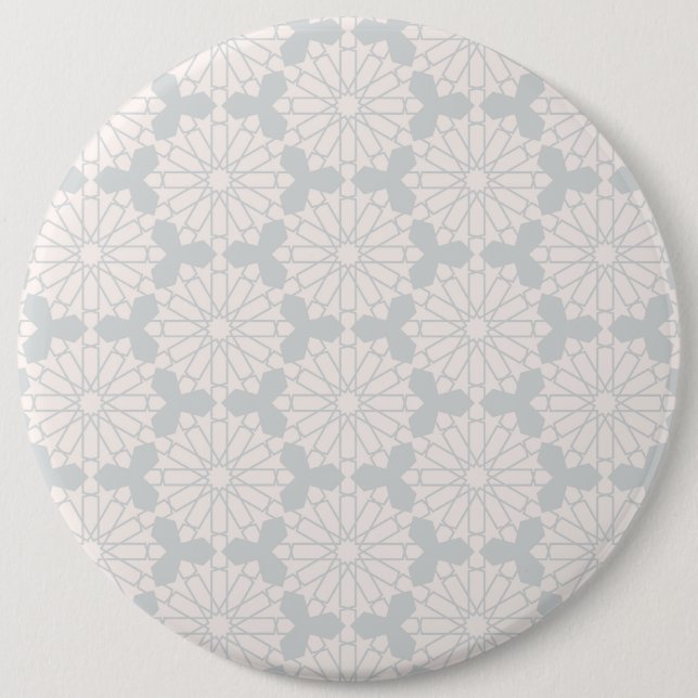 Islamic Geometric Pattern 6 Inch Round Button (Front)