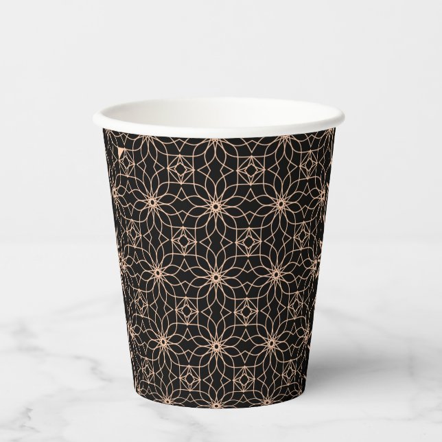 Islamic Geometric Pattern Arabic Art   Paper Cups (Front)