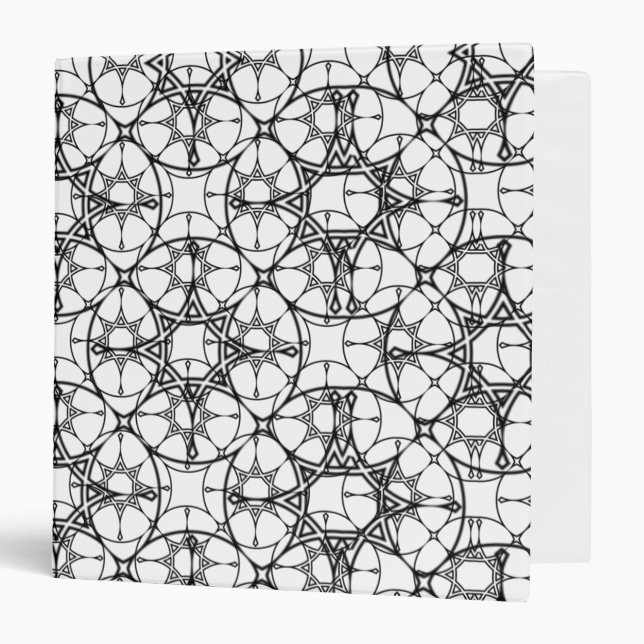 Islamic Geometric Pattern  Arabic Design Cute   Binder (Front/Inside)