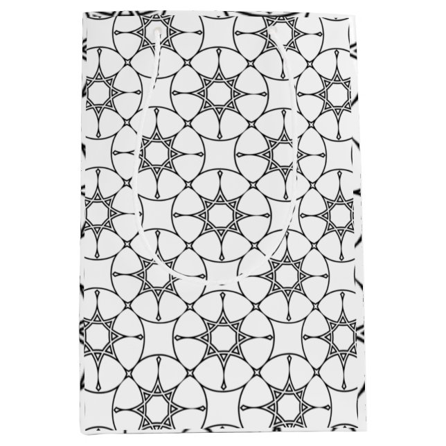 Islamic Geometric Pattern  Arabic Design Cute    Medium Gift Bag (Front)