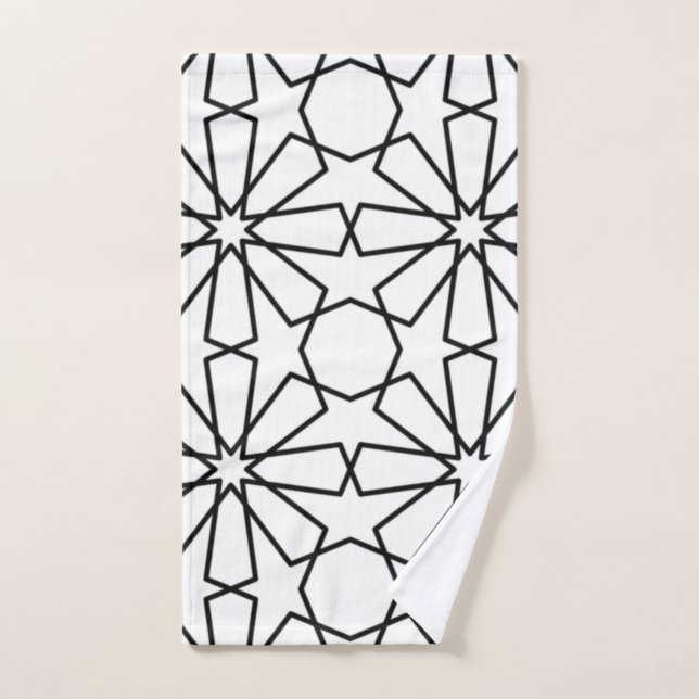 Islamic Geometric Pattern  Arabic Design Hand Towel (Hand Towel)