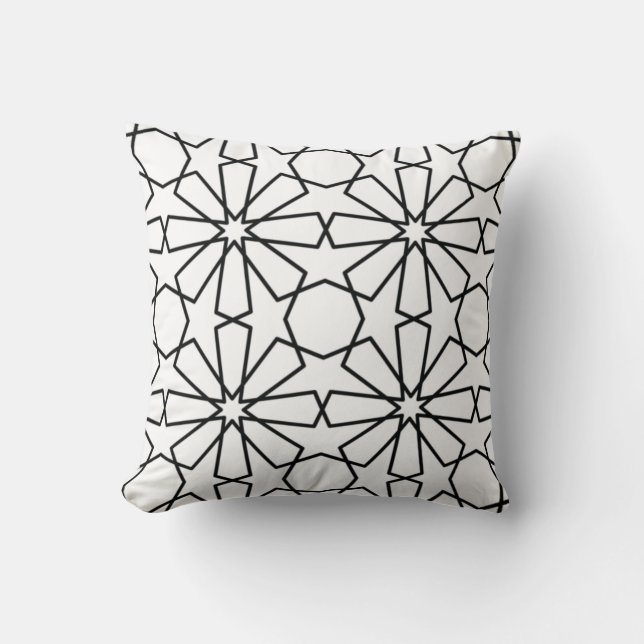 Islamic Geometric Pattern  Arabic Design    Throw Pillow (Front)