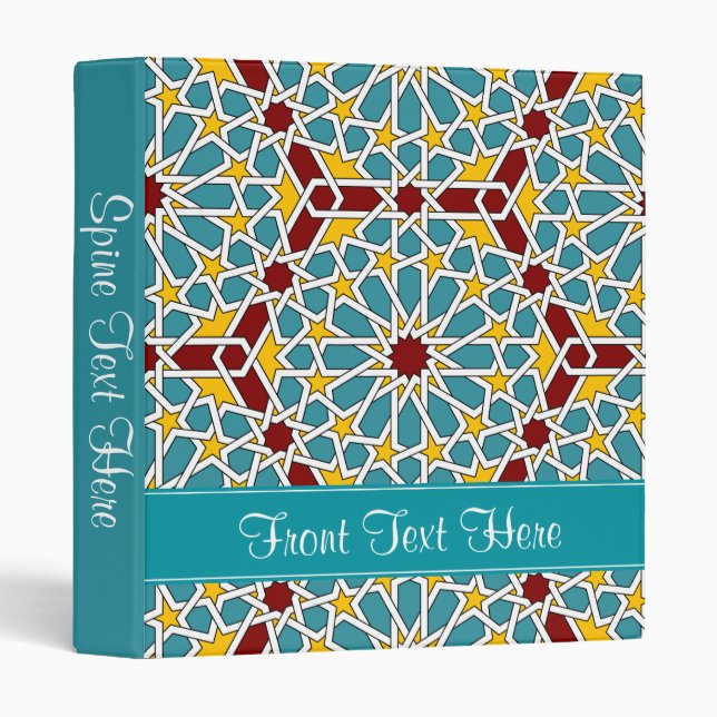 Islamic geometric pattern binder (Front/Spine)