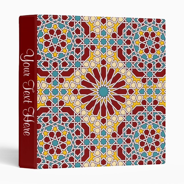 Islamic geometric pattern binder (Front/Spine)