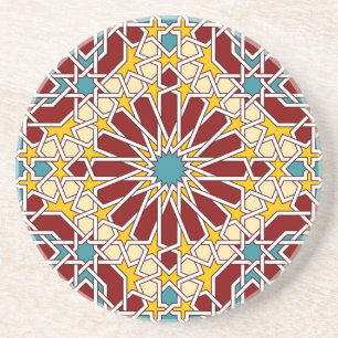 Islamic geometric pattern coaster