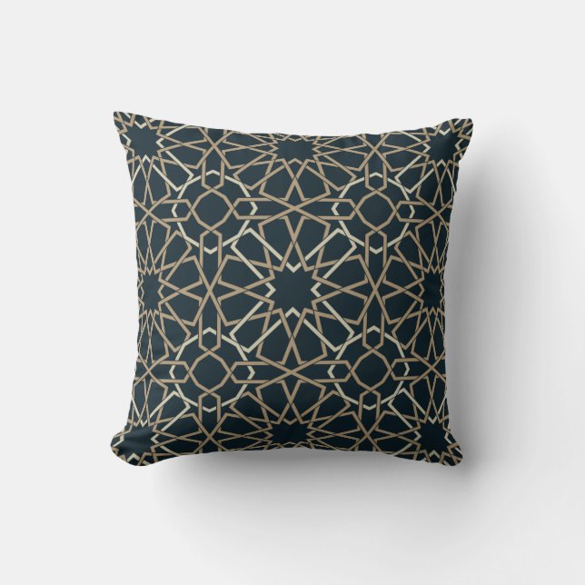 Islamic Geometric Pattern Design Abstract  Throw Pillow (Front)
