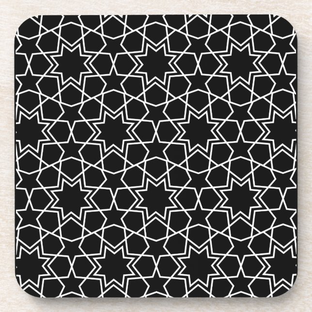 Islamic Geometric Pattern Design Arabic       Coaster (Front)