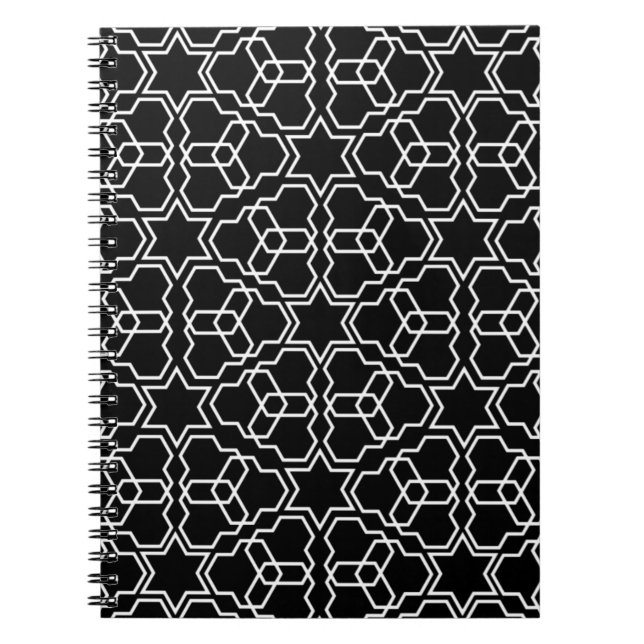 Islamic Geometric Pattern Design Arabic Vintage  Notebook (Front)