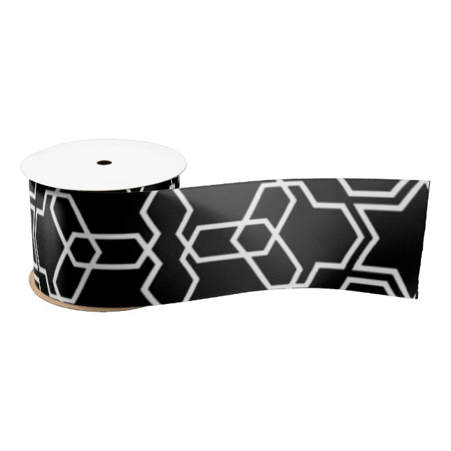 Islamic Geometric Pattern Design Arabic Vintage  Satin Ribbon (Spool)